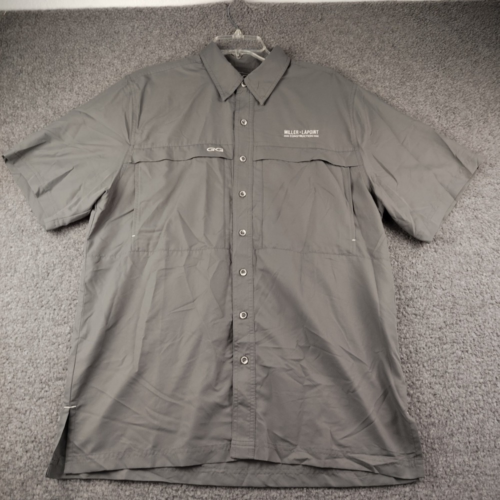 GameGuard Shirt Mens Large 1023 Grey Vented Fishing Performance Outdoors